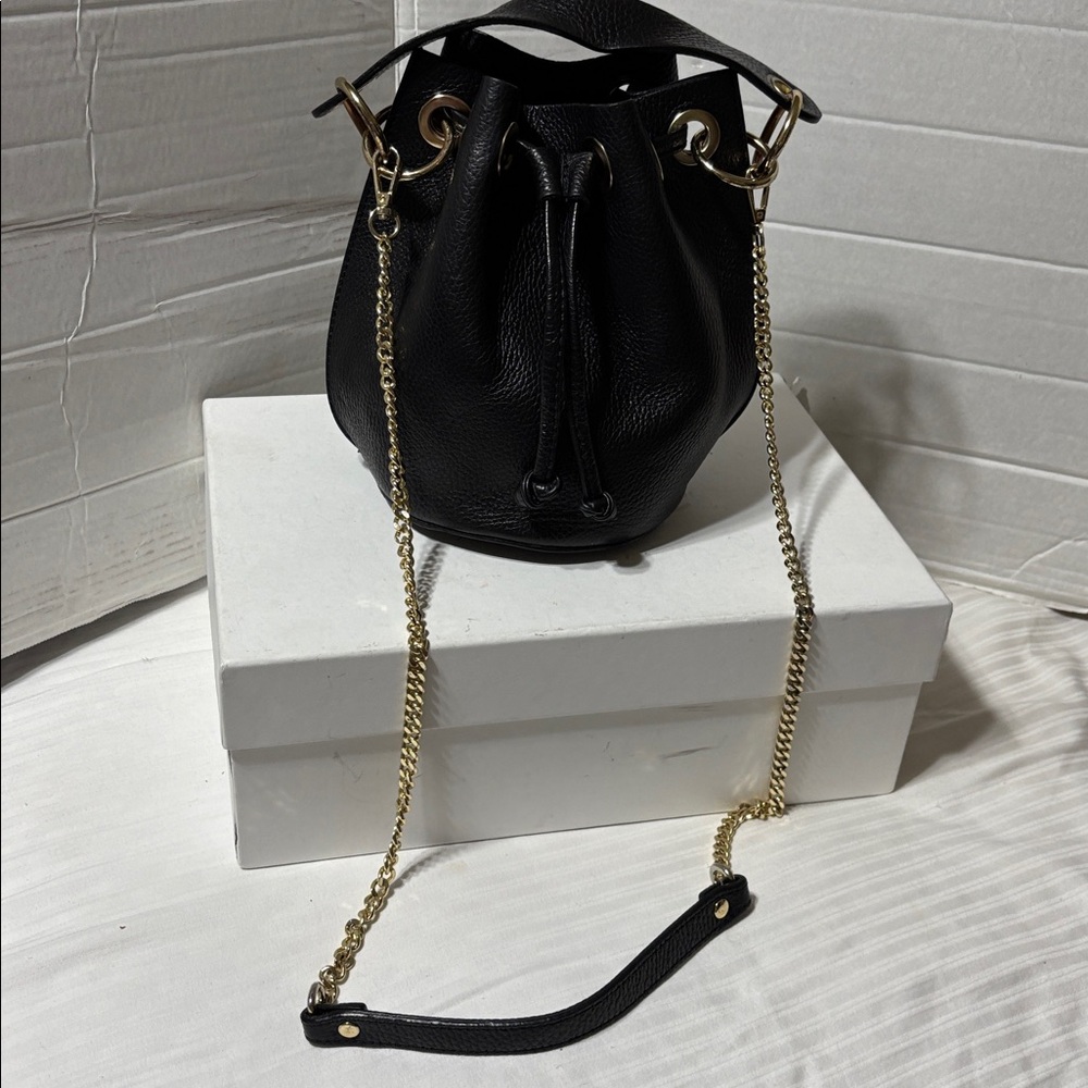 Diva Bag. Pebble leather with gold tone hardware. Made in Italy. EUC